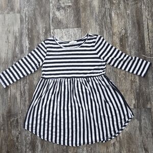 Reborn J Navy and White Striped Tunic